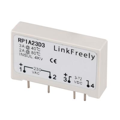 中国 RP1A23D3 3A/230V Mini AC Load Sealed PCB Mounted Solid State Relay 1-Phase Zero Control 3-32VDC Voltage Relay Board Change Module 販売のため