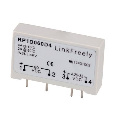 中国 RP1D060D4 4A/60VDC Load PCB Miniature 1-Phase Zero Solid State Relay 4-32VDC Voltage Control Relay Switch SSR Sealed Change DC 販売のため