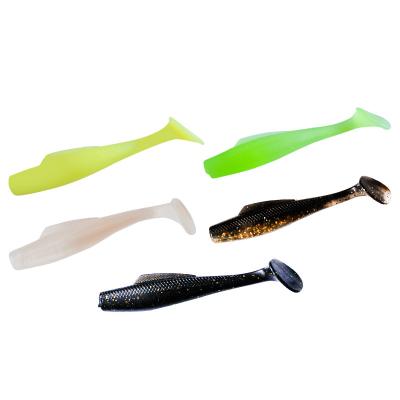 China HOWELL New Products 60mm 80mm Eco-friendly Paddle Bait Soft TPR T-Tail Fishing Lure Soft Bass Fishing Lure Factory for sale