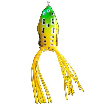 China HOWELL Hot Sale Custom Soft Plastic Lure Body Topwater Hollow Frog Fishing Plastic Lure 55mm for sale