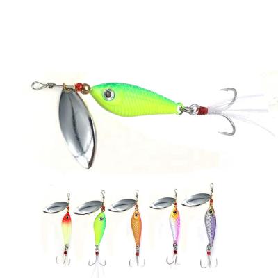 China HOWELL Hot Sale 75mm Spinner 8g Fish Shaped Lure Spinner Lure Sequin Fish Shaped Spinning Wide YX8g Compound Bait for sale