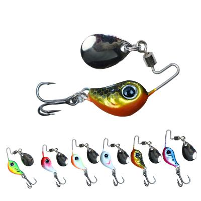 China HOWELL Hot Sale 17mm Wobblers Bass Spoon Sequins Metal Hard Treble Hooks 17mm Baits Spinner Spinning Fishing Lure DD8g for sale