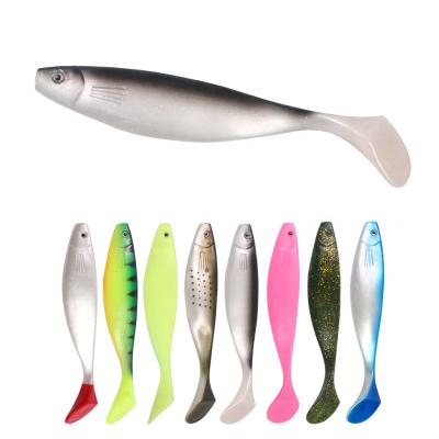 China Hot Selling Wholesale Custom Soft Lure Groundbait 70g Flat Tail Howell Big Soft Fishing Lures 235mm PVC Band for sale