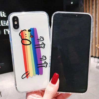 China Cute Animal Korea Summer Clear Silicon Phone Back Cover Phone Case For iPhone Xs Xr Max Xs6 6s 7 8 Plus Soft TPU Back Cover for sale