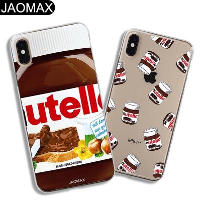 China Hot Selling Design Nutella Soft TPU Back Cover Phone Case For iPhone Xs Max Xr Silicon Cell Phone Cover For iPhone 6 7 8 Plus Back Cases for sale