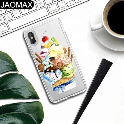 China Cute Fashion Summer Candy Ice Cream Soft TPU Clear Phone Case For iphone X 6S 6 7 8 plus Phone Cartoon Cover DIY Cases for sale