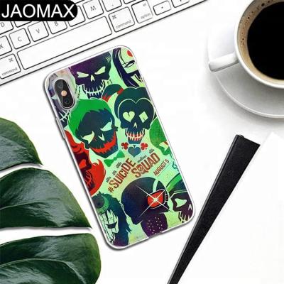 China Girl Joker Creative Green Design TPU Fashion Clown Soft Clear Phone Case For iphone X 6S 6 7 8 plus Phone Cartoon DIY Cover Cases for sale