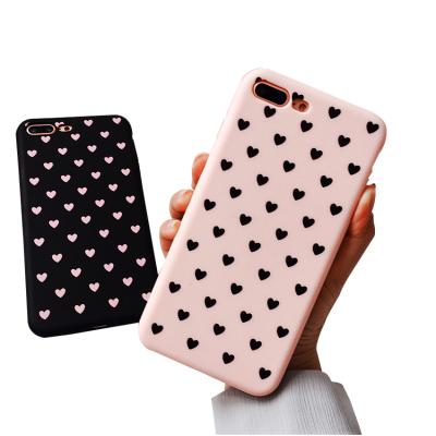 China Wholesale Custom Candy Color TPU Good Quality Love Heart Color TPU Cell Phone Case For iPhone 6s 7 8 Plus XS XR Max Soft Silicon OEM Cover for sale