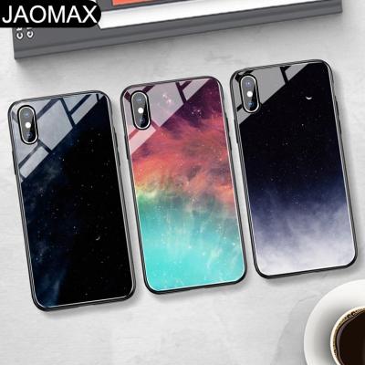 China Phone Cover Glass Phone Back Case For iPhone X Xs 7 8 6 6s Plus Star Space Case For Back Cover Xs Max Luxury Mirror Case iPhone XR Coque for sale