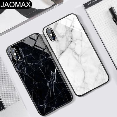 China Phone Cover Tempered Glass Phone Back Case For iPhone X Xs XR Max Simple Marble Phone Case For iPhone 7 8 6 6s Plus Back Cover Coque for sale