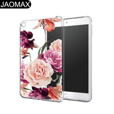 China Fashion Wholesale Custom Designs Floral Print Ultra Thin Silicon TPU Clear Tablet Case For iPad 2 3 4 2 mini 2 3 air-air for sale