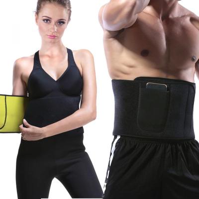 China 2019 Antibacterial New Best Seller Neoprene Waist Trimmer Unisex Sweat Belt, Body Shaper Slimming Waist Trainer Strap With Pocket for sale