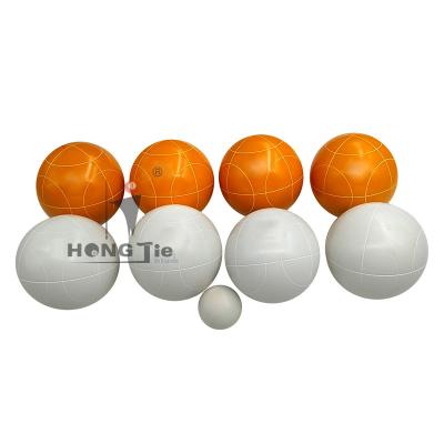 China Adult Outdoor Game Hongjie Billiards Outdoor Games 90MM Resin Bocce Ball Set for sale