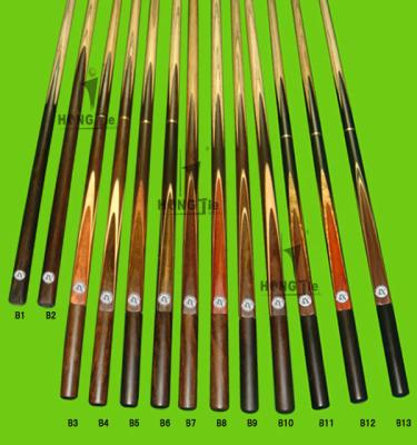 China Ash Wood Shaft 3/4 Piece Ebony Hand Made Snooker Cue for sale