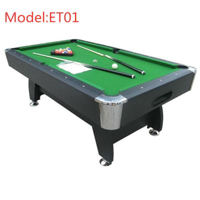 China 7FT MDF plastic black economic billiard pool table, snooker table for sale for sale