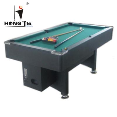 China PVC With High Grade PP Top Grade Hongjie Billiards MDF Snooker Pool Table, Coin Operated Snooker Table for sale