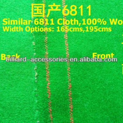 China 100% Wool Simulated 6811 Billiards Tablecloth 100% Wool for sale