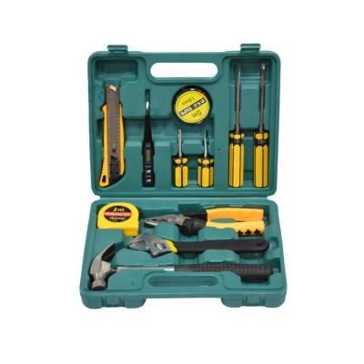 China Household Tool Kit DIY Tools Tool Kit Combo Tool Boxes 12pcs Kits Cheap Gifts For Home Women With PE Plastic Case for sale