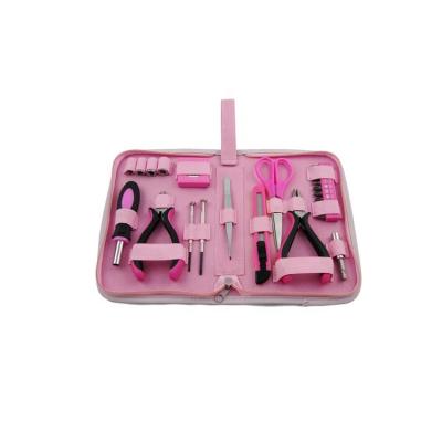 China 25 Pieces Storage Special Pink Canvas Bag Hardware Tool Kit 2022 New Style Convenient Household Tooling Bags Women's Bag for sale