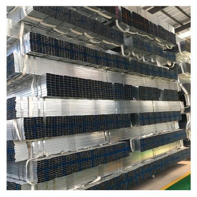 China Square Structure Pipe Hollow Section Tubing Galvanized Steel Pipe Rectangular Iron Tube Price For Parking Lots for sale