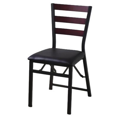 China Wholesale Good Quality Cheap Classic Stackable Metal Garden Foldable Concert Wedding Events Oak PVC Folding Chair for sale