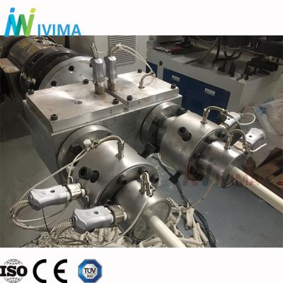 China PIPE 16-63mm Double PVC Pipe Making Machine / PVC Insulating Tube Pipe Production Line / Manufacturing Extruder for sale