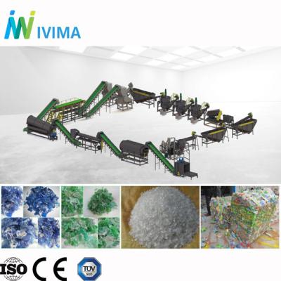 China Pet Plastic Bottle Recycling Machine Pet Waste Plastic Bottles Recycling Washing Machine/Line/Plant Crushing Washing Drying en venta