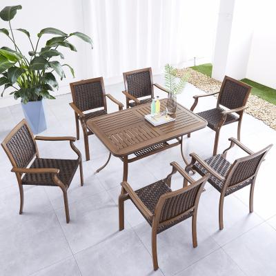 China 2020 New Cast Aluminum All Weather Waterproof UV Resistant Outdoor Garden Bistro Tables Chairs Set Patio Furniture Fast Delivery for sale