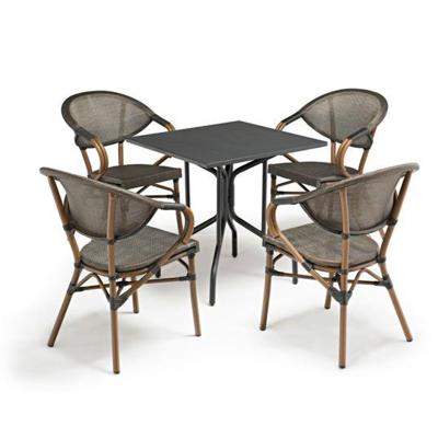 China Brand New Eco - Friendly Outdoor Table N Chairs Aluminum Bistro Garden Dining Set for sale