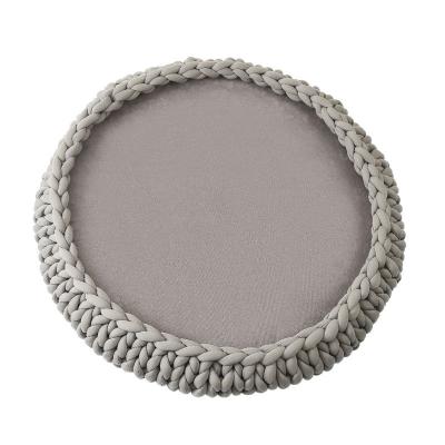 China Wholesale High Quality Soft Hand - Woven Round Nest Woven Mat Cotton Rope Pet Bed for sale