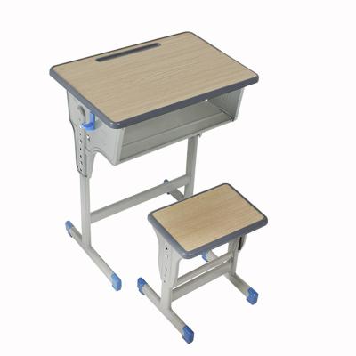 China Environmental Friendly Wooden Double School Desk With Bench School Furniture Price List Primary School Table Bench Attached for sale