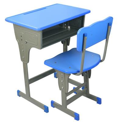 China Environmental friendly steel primary plastic desk and china school furniture wholesale adjustable school chair for kids for sale