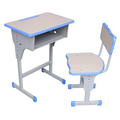 China Low Price Environmentally Friendly China School Furniture Student Customized Single Double Seat Primary School Steel Desk for sale