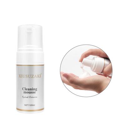 China XIUSUZAKI 120ml Eyelash Extension Foam Shampoo Foam Eyelash Pro Clean Fast Clean Foam Remover Mild Non-Irritation $4.0 Bubble Cleasing for sale