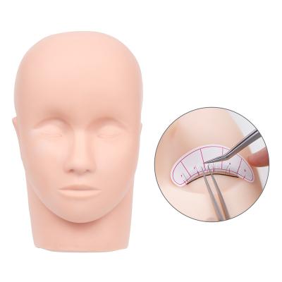 China XIUSUZAKI Fake Head Mold Rubber Eyelash Extension Makeup Practice Heads Biumart Mannequin Head Training Practice Heads With Eyelashes for sale