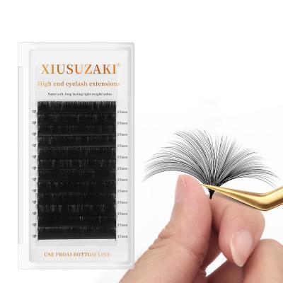 China XIUSUZAKI Natural Easy Long Fan Lashes Faux Mink Eyelash Extension Fast Bloom Austomatic Blooming 8-25mm Volume Makeup Soft Natural Beauty for sale