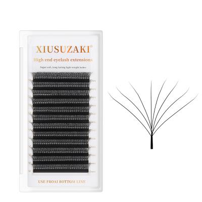 China Long Natural XIUSUZAKI 8D W Shaped Flower Auto Blooming Premade Fans Natural Soft Light High Lashes Eyelash Extensions for sale