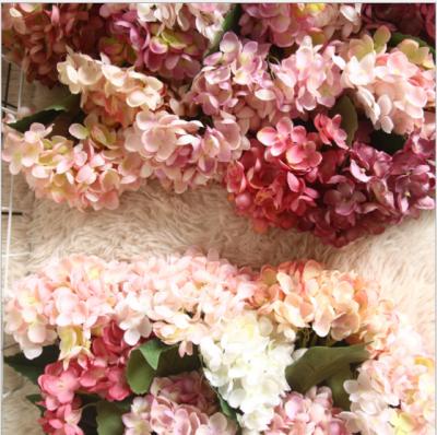 China Wedding Party Hydrangea Artificial Single Stem Faux Flowers Silk Hydrangea For Wedding Centerpieces Home Decor for sale