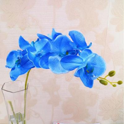 China 8 Heads Fabric Orchid Flowers Silk Orchid Wedding Decorative Decoration for sale