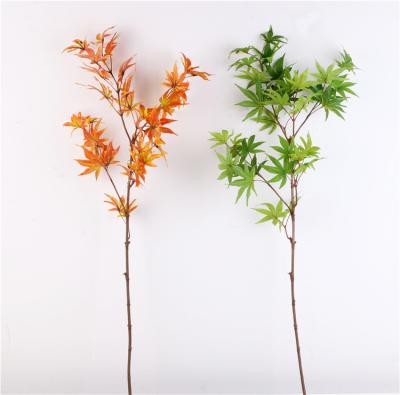 China Bridal shop hotel simulation leaf 5 fork maple leaf Halloween harvest festival wedding venue decoration layout for sale