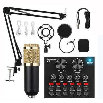 China Kits Mic Stand Studio Condenser Professional USB Microphone BM 800 KTV Karaoke Microphone Vocal Recording Audio Sound Card For Computer for sale