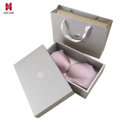 China Custom Printed Logo Handmade Bra Wrapping Gift Shopping Bags With Ribbons For Gift Boxes for sale