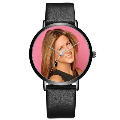 China Automatic Date Change Bottom Customized Own Logo Wachtes Designer Blank Dial Sublimation Watch With My Picture Photo for sale