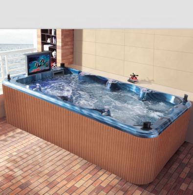 China Swankia swimspa double zone swim spa / modern luxury outdoor bath spa pool Europe for sale