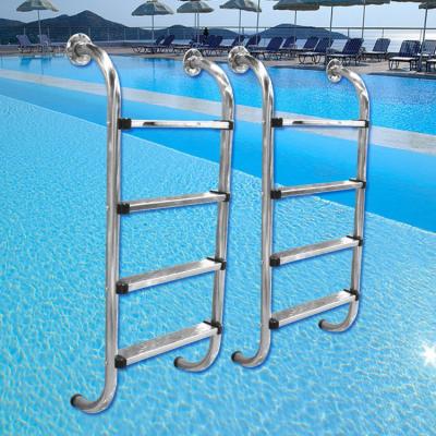 China Folding Garden 3 Step Swimming Pool Stainless Steel Stair Ladder for sale