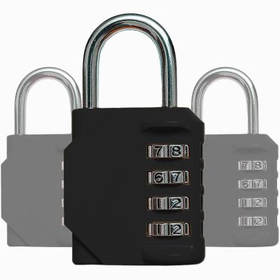 China Custom Logo Gym Door Lock 4 Digit Digital Safety Combination Padlock Insurance Top Security Blister Card Waterproof Padlock For Locker for sale