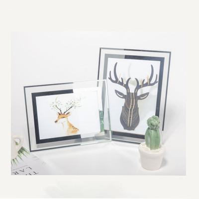 China Henghou Classic High Quality Rustic Customize Logo Crystal Plexiglass Photo Frame For Home Decoration for sale