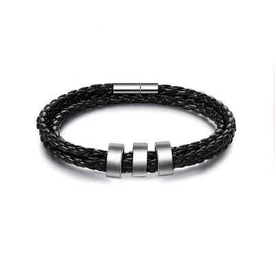 China henghou CLASSIC Fashion Stainless Steel 4 in 1 Men Magnetic Energy Bracelet for sale