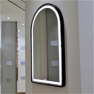 China Luminescent Luminescent Wholesale Front Lighting Led Bathroom Arch Mirror for sale