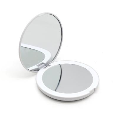 China Private Label Touch Lighted Handheld Cosmetic Pocket Mirror Vanity Led Mirror for sale